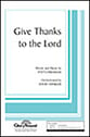 Give Thanks to the Lord SATB choral sheet music cover